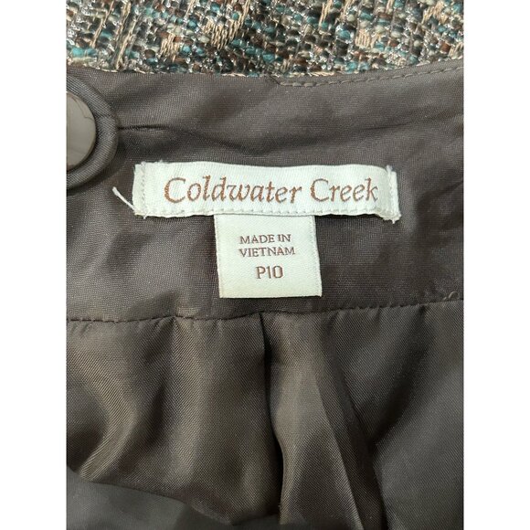 Coldwater Creek Womens Brown Tweed Pencil Skirt Sz 10 Petite - Picture 5 of 9